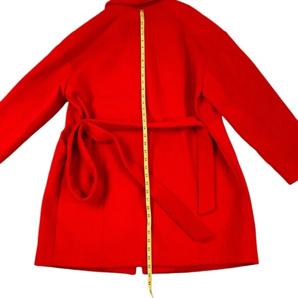 Elizabeth And James One Button Trench Winter Coat Size XL Red - Picture 5 of 11